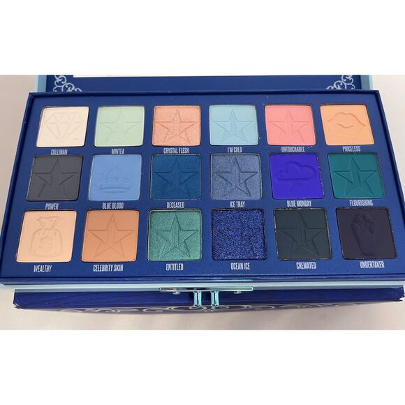 Jeffree Star Blue Blood Eyeshadow Palette 18 Shade Makeup Authentic New Sealed - Picture 3 of 9